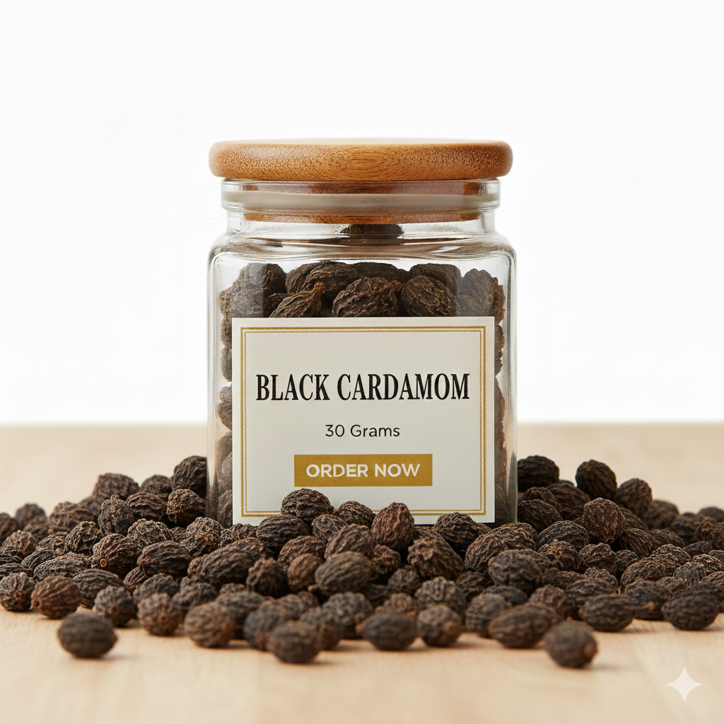 Premium Black Cardamom (Badi Elaichi) - 30 Grams