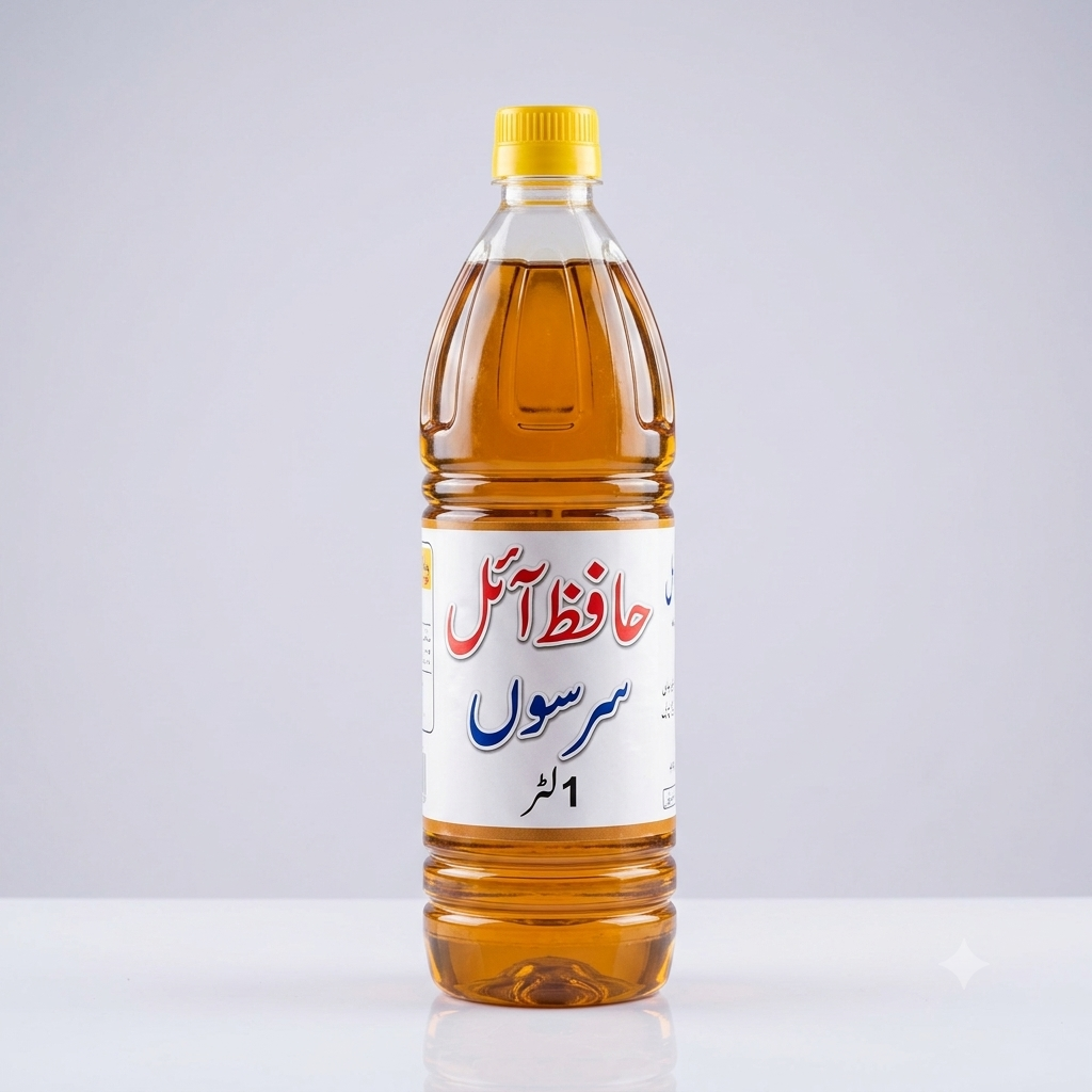 Hafiz Pure Organic Mustard Oil 1 Litre Bottle