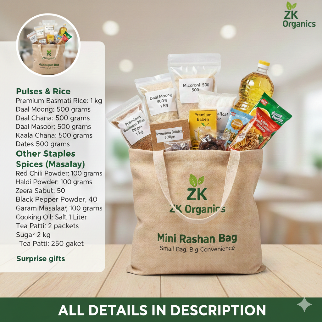 rashan package 20 plus items ZK Organics Mini Rashan Bag